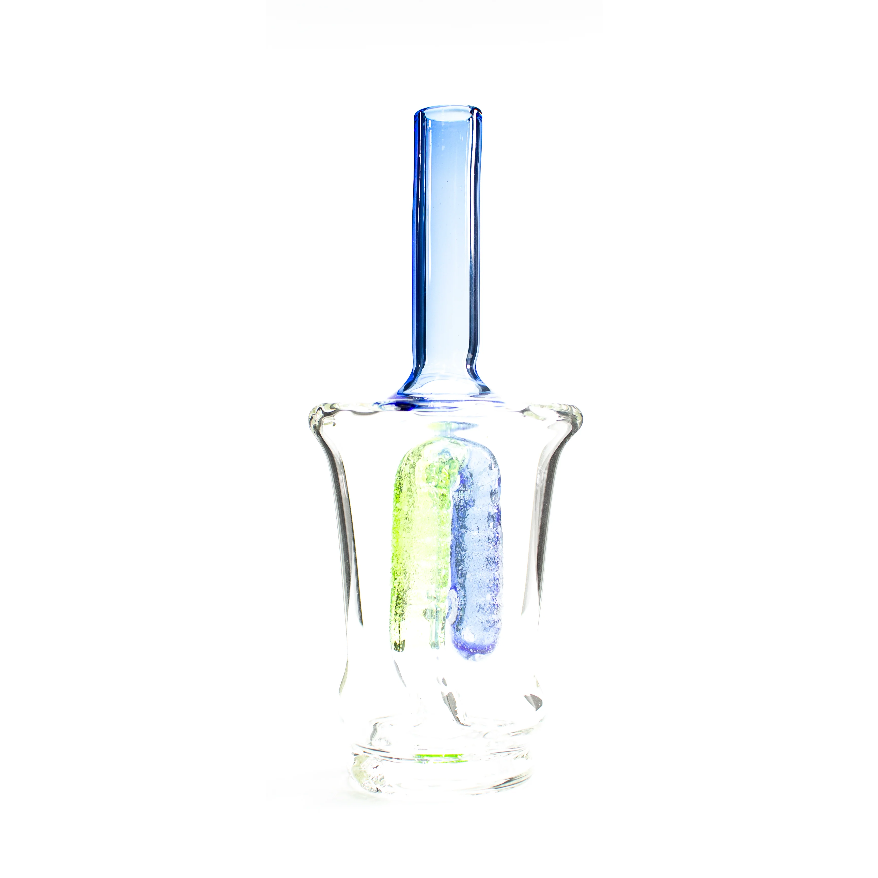 Emperial 1 Glass - Blue & Green Candy Cup Peak Top #EMP461