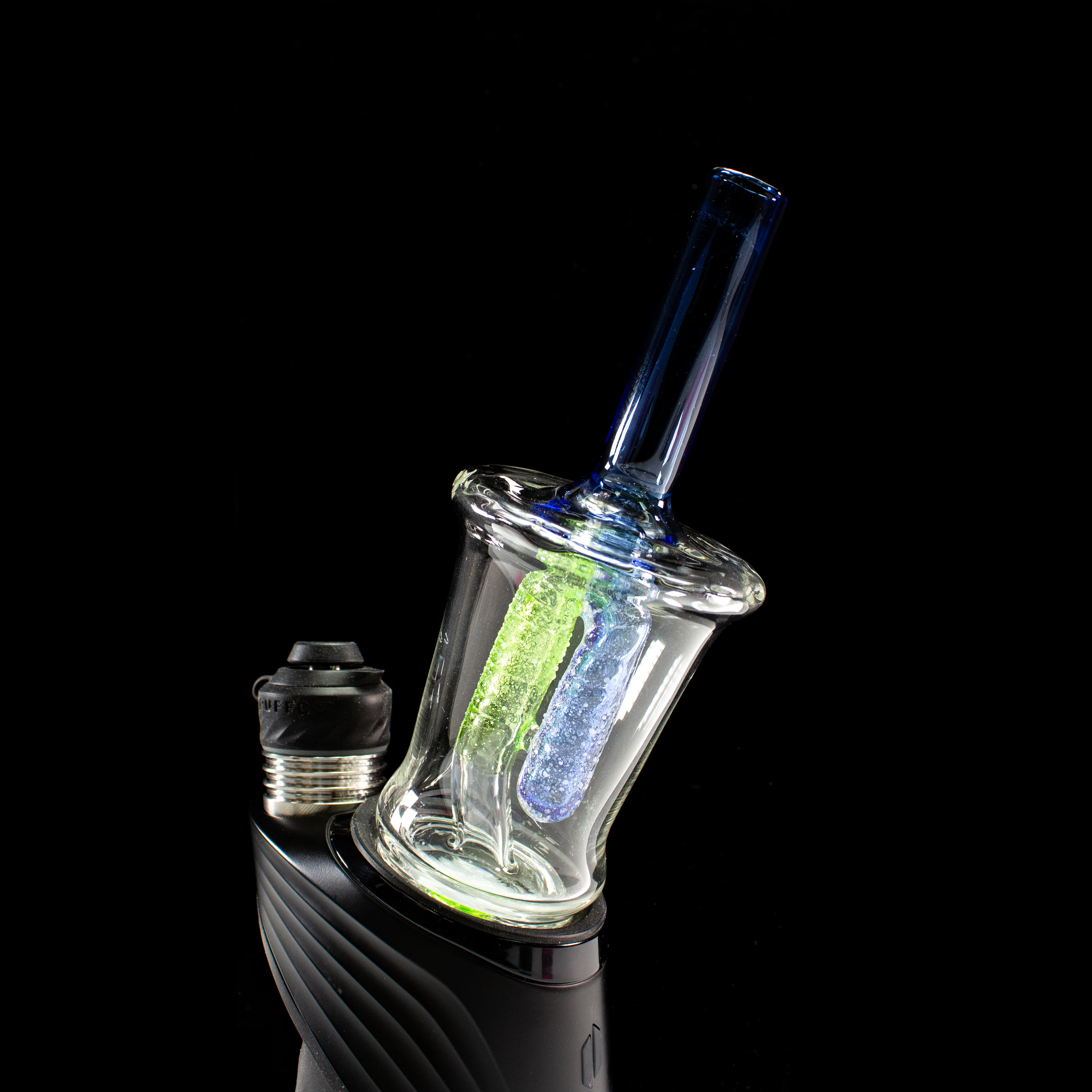 Emperial 1 Glass - Blue & Green Candy Cup Peak Top #EMP461 - Image 2